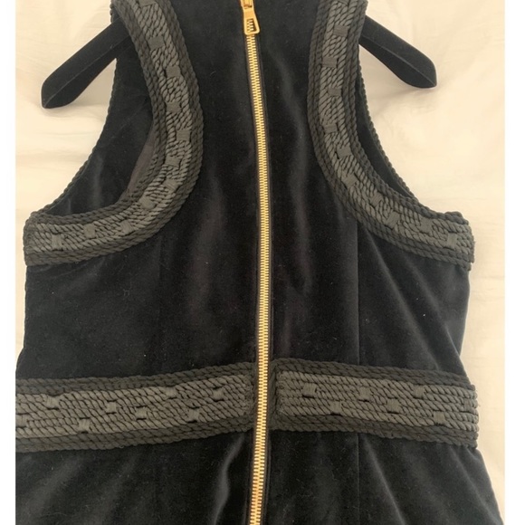 NWOT Balmain x H&M Black Velvet Rope Cocktail Dress Mini - Picture 7 of 11